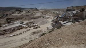 מחצבה פלסטינית בבית פאג'ר. צילום: נאסר נאסר/איי-פי 